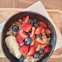 Fruit, yoghurt & granola at PLANT SHACK    in Mallorca