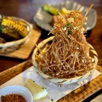 Enoki Chips  at Mensho Tokyo in Culver City