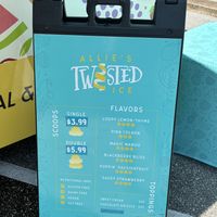 Menu   at Allie's Twisted Ice  in Fairhope