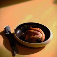 Babka w/ praline filling at Honest Coffee Developers in Athens