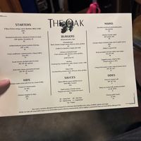 Menu as at May 2025  at Royal Oak Hotel  in Tighes Hill
