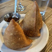 Veggie Samosas - starting the meal right!  at Himalayan Delights in Newport Beach