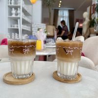 Iced coffee with oat milk   at FÉLA in Munich