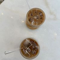 Iced coffee with oat milk   at FÉLA in Munich