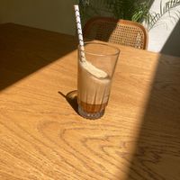 Iced coffee for brunch at The Açaí Restaurant in Rhodes
