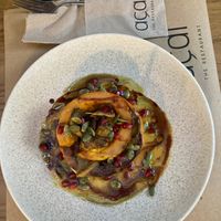Pumpkin steak at The Açaí Restaurant in Rhodes