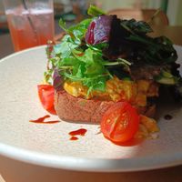 Mediterranean Tofu Scramble (brunch) at The Açaí Restaurant in Rhodes