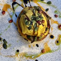 Pumpkin steak   at The Açaí Restaurant in Rhodes