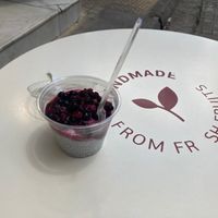 Vegan chia pudding at Tamara in Athens