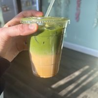 Delicious banana brown sugar matcha   at Heavenly Nature Juice Bar in Shelton