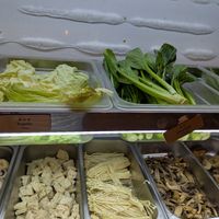 Vegetables and shrooms at SHU HERO MALATANG in Barcelona