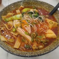 Tomato broth at SHU HERO MALATANG in Barcelona