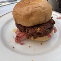 Chili crunch burgerr  at Little Goat Diner in Chicago