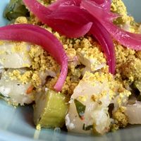 Amuse Bouche mit Curry Pulver  at Gustavo in Augsburg