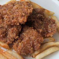 Balboa  Orellanas apanadas con papas a la francesa at La Jungla Veg - San Felipe in Bogota