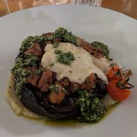 Melanzana con ragù di soia at Il Lavatoio Bistrot in Santarcangelo Di Romagna