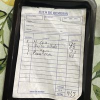This is the bill so everyone can see what they charge    at Raices in San Andres Cholula