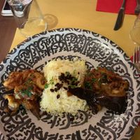 The eggplant with rice, YUM, this portion will satisfyingly fill you up at Orient Experience II in Venice