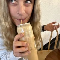 Cookie butter latte decaf soy milkk  at Eats Bakery in Salt Lake City