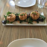 artichoke palm cakes  at Seed - Faubourg Lafayette in New Orleans