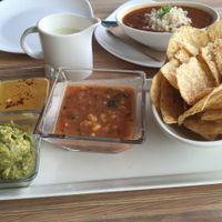 Chips and fresh made dips at Seed - Faubourg Lafayette in New Orleans