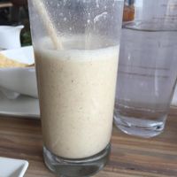 Pineapple, ginger, almond milk smoothie at Seed - Faubourg Lafayette in New Orleans