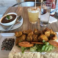 Poboy, gumbo and Pineapple Express.  at Seed - Faubourg Lafayette in New Orleans