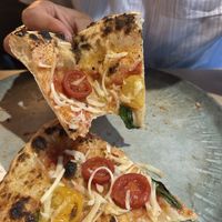 4 promodori Pizza with extra vegan cheese. Delicious.  at Mater in Berlin