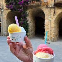 Vegan sorbets at Ca la Lola in Peratallada