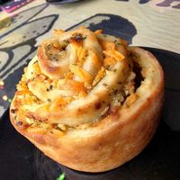 Cheesy Garlic Swirl at Original Grinds in Fredericksburg