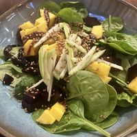 Mango beet spinach salad   at Mikoh in Bucerias