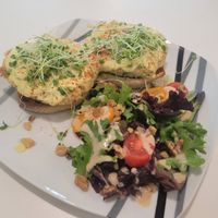 Benedict at Sip Sip Hooray Garden Cafe  in Englewood