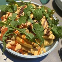 Planted steak & fries  at Katzentempel Berlin Mitte in Berlin