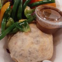 Herb mushroom Wellington, stir fry veggies, with soup of the day 🍲 or salad  🥗  at Chef W Vegan Lunchbox in Nassau