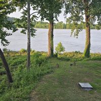 View of the river at Brave New Restaurant in Little Rock