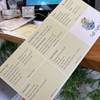 Drinks menu   at Cafe Eighty2 in Inverness