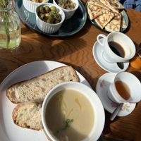 Soup, Flatbread & Dips   at Cafe Eighty2 in Inverness