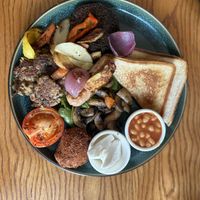 Full plate of delicious food   at Cafe Eighty2 in Inverness