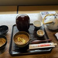 Tea porridge, Yuba, miso, various traditional, vegan vegetables  at Hanazono-tei in Takamatsu