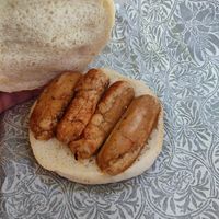 Vegan sausage bap at Coco di Mama in Cannock