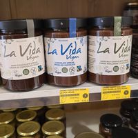 Vegan chocolate bread paste at BIOKOR in Solsona