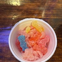 Watermelon Sorbet with sour patch kids   at Jefe Paletas in Mobile