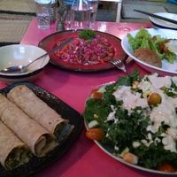 chickpea burger, beet it fried rice, masala wraps, wasabi kale salad at Prem Bistro and Cafe in Ho Chi Minh City