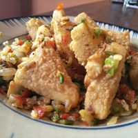 tofu with garlic and ginger at Prem Bistro and Cafe in Ho Chi Minh City