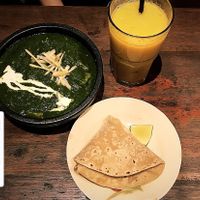 Palak Paneer with Chapaties and Mango Smoothies  at Prem Bistro and Cafe in Ho Chi Minh City