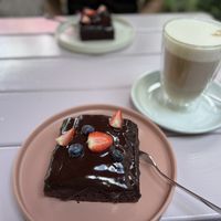 Schokobrownie mit Ganach  at Café Tally's in Waechtersbach