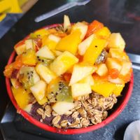 fruit salad on top at Boutique do Açaí in Paraty