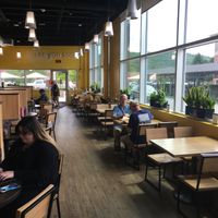 Seating inside store at Monadnock Food Co-op in Keene