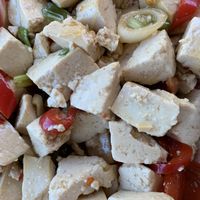 Sweet and Spicy Tofu from the cold deli section!  at Monadnock Food Co-op in Keene
