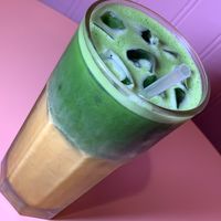 Iced Golden Matcha: Turmeric, Ginger, Cinnamon, Black Pepper, Vanilla, Plant-Milk Choice (Oat Milk), Maple Syrup at Matcharía in Kalamazoo
